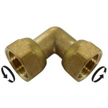 Comptoir De Picardie - Gomito A Vite In Ottone F 12 X 17 Per Tubo In Rame Sans Marque