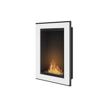 Caminetto A Bioetanolo Frame 550 Simplefire Da Incasso Bianco Con Vetro