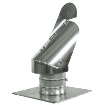 Chapeau De Cheminée De 130 Mm Avec Ailettes Anti-refoulement Et Plaque De Toit Supplémentaire.