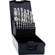Juego De Brocas Helicoidales De Acero De Corte Rápido - 5% De Cobalto - Mango Cilíndrico, Ø H8 : 1,0-13,0 Mm, Número De Brocas 25 Unidad, Paso 0,5 Mm