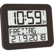 Reloj despertador digital TFA Dostmann TimeLine MAX – Negro – 258 mm ancho – 212 mm alto – 30 mm profundidad – 520 g peso