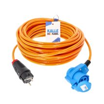 Kalle Adapterkabel Schuko 2,5mm² Auf Cee 230v Winkel Extreme Signal Orange Ip44 15 Meter