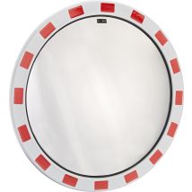 Verkehrsspiegel – 80 cm – Edelstahl – Reflexfolie Typ RA2 – TÜV-zertifiziert – Windlastgeprüft bis 12