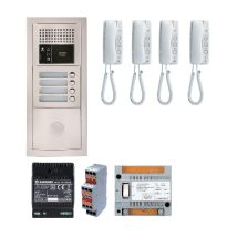Aiphone - Paquete De Audio Portero De 4 Bp Con 4 Estaciones Gt1d Programadas - Gtba4e