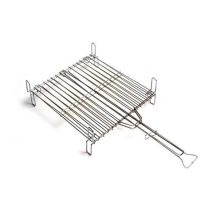 Parrilla doble zincada 40x40 cm – Acero inoxidable – 1523 gramos – Ideal para asados perfectos