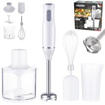 Ms4629 Batidora De Mano Multifunción, Procesador De Alimentos Picadora 0,5 L, Accesorio Para Montar 800w Blanco - Mesko