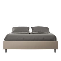 Sommier Cama Doble Contenedor 160x190 Azelia M Color: Beige - Versión: Con Caja De Almacenaje