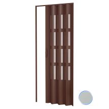 Pinto - Falttür Mit Kunstglaseinsätzen In Pvc Mod. Sonia Gräu 82x210 Cm