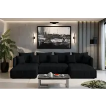 Ax Living Mersino Anthrazit Eckschlafcouch Mit Bettkasten 353 Cm
