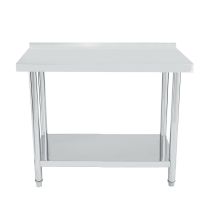 Wt2448b Küche Arbeitstisch Mit Aufkantung Verstellbare Füße Gastronomie Gastro Edelstahltisch Küchentisch 120x60cm Edelstahl - Bc-elec