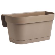 Balconiere B-smart-harz-vase Mit Untertasse Und Abstandhalter - Lightgray46x16x19 Cm - Lightgray