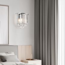 Aplique Pared Alnwick 1x E14 40 W Metal-plástico 24x22x15cm - Cromado [ Lux.pro