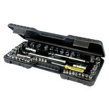 Steckschlüsselsatz 52-teilig 4-32mm – ½-Zoll-Ratschengriff, 3/8-Zoll-Ratschengriff, 3/8-Zoll-Drehscheibe, 3/8-Zoll-Verlängerung, ¼-Zoll-Drehgriff