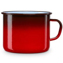 Ignea Cazo Cocina Hervir Leche Acero Esmaltado 12cm Hervidor 1,2 L, Inducción, Todo Tipo Fuego, Horno Rojo - Briebe