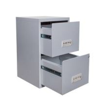 Pierre Henry - 2 Drawer Maxi Tall Filing Cabinet - Silver