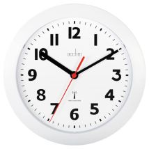 Acctim – Parona White Radio-Controlled Wall Clock – 23.3cm Width – Dimensions: L3.5cm x W23.3cm x H23.3cm