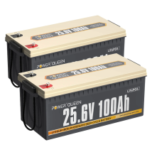 Batterie Lithium 24v100ah 2560wh Rechargeable Lifepo4 Power Queen Bms 100a, 4000-15000 Cycles, Pour Solaire, Hors Réseau, Stockage De L'Énergie 