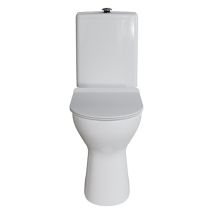 Livenza Plus Close Coupled Toilet With Raised Push Button Cistern - Carbamide Soft Close Seat - Akw