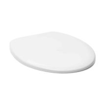 LIVEA – UNIVERSAL – Sedile WC in termoplastica bianco – 37 x 41,4 cm – Cerniere in plastica