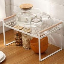 Estante De Almacenamiento De Cocina, Organizador De Armario De Esquina, Especiero Apilable De Metal De 35 X 21 X 20 Cm, Para Armarios De Cocina, 