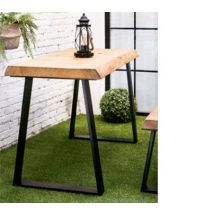Juego De 2 Patas De Mesa Ap 710x580x75 Color Negro Mate -