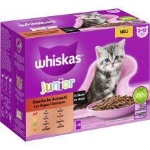 Whiskas Mulitpack Junior Klassische Auswahl In Sauce Katzenfutter 12 X 85 G
