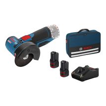 Bosch Akku-winkelschleifer Gws 12v-76, Mit 2 X 2.0 Ah Und Ladegerät In Tasche