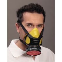 Mascarilla de protección Polimask GAMMA – Diseño anatómico – Conexión de filtro 95 mm – Bandas de 4 puntos – EN 140