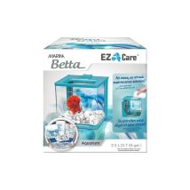 Aquarium Betta EZ Care 2,5 L bleu – Système auto-nettoyant – Jouet d'occupation et d'éducation pour chien