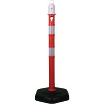 Messaggio di Sicurezza 1000mm, Ø 63mm – Policabonato PP Rosso e Bianco – Classe Riflettente RA 2