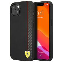 Ferrari Fesaxhcp13sbk Iphone 13 Mini 5.4 Negro/negro Funda Rígida On Track Carbon Stripe