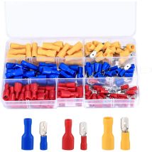 Grecquemyth - Ccykxa (red, Yellow, Blue, 150 Pieces) - Crimp Cable Connectors Set, Electrical Terminals Assortment, Insulated Crimp Terminals, 