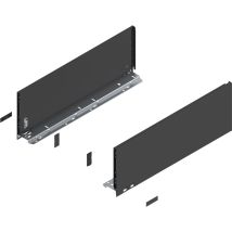 Legrabox Pure H C Schubladenschienen Set 1 Paar, 40kg 400mm Tip On Vollauszug, Carbonschwarz - Blum