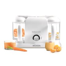 Béaba – Robot da Cucina Babycook Duo 800W 2,2L – Mini robot 4 in 1 – Bianco con dettagli in Argento