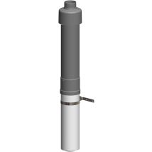 Atec Dachhochführung Dn80/125 L=650mm Für Whitepoly Konzentrisch Schwarz, 711758