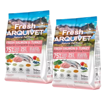 Hundefutter Halbfeucht Arquivet Fresh Lachs-pute 2x2,5kg