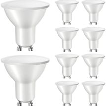 Ampoules Led Gu10 Blanc Chaud, Équivalent Halogène 40w, Ampoule Spot Led 5w 400lm, Ampoule Spot Led À Économie D'Énergie, Faisceau Large 120° Ampoules