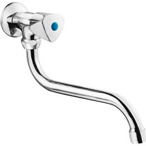 Rubinetto da cucina e bagno Cornat Lisa 1 Grip Pentola a muro Cromo – Finitura metallica – Altezza sotto becco