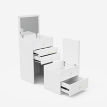 Mobile Postazione Trucco Contenitore Specchio Comodino Salvaspazio Deva