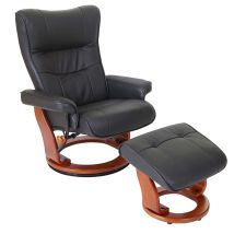 Non Utilizzato] Mca Poltrona Relax Montreal Pelle Girevole Con Poggiapiedi Miele Nero