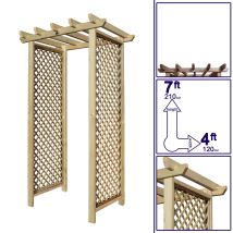Premier Archway 7ft X 4ft Standard Diamond Trellis Sides