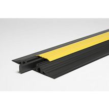 Canaleta para cables VARIO Toploader 1m 50mm altura PVC negro y amarillo – Ideal para interiores y exteriores