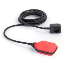 Wiltec Aqua Stop Interrupteur À Flotteur - Avec Câble Et Fiche De 5 M - Pour Protection Contre Pompage À Vide - Accessoires De Bassin Étang Jardinage