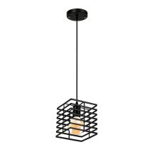Homestyle Pro Mk015-b Lampe À Suspension Industrielle 15x18 Cm Noir/métal