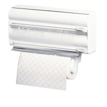 Küchenrollenhalter Dreifacher Küchenrollenhalter Schneidsystem Anpassungsfähig Spezielle Klingen Weiß Maße: 38x10x25,5 Cm - Rayen