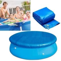 Minkurow Lonas De 183 Cm De Diámetro Para Piscinas, Cubierta De Protección De Piscina Redonda Con Ataduras De Cuerda, Lona Duradera A Prueba De Viento