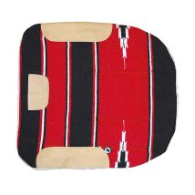 Bleu Noir Rn1-lta - Selle Extérieure Rembourrée En Tissu Navajo Ou Polaire, Bord En Pure Laine Et Renforts En Cuir