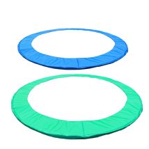 Große Trampolin-sprungmatte Mit Schutzhülle, Schwammkissen, Federkern, Antikollisions-federkernabdeckung Und Ringrand (blau, Durchmesser 2,44 Meter)