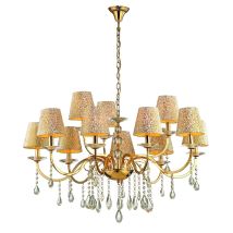 Lampada A Sospensione Ranzo, Materiale Struttura In Vetro, Oro