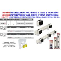 Porta scopino doppio con rullo e 2 ganci – Organizer per pulizia – Giardino e piscine